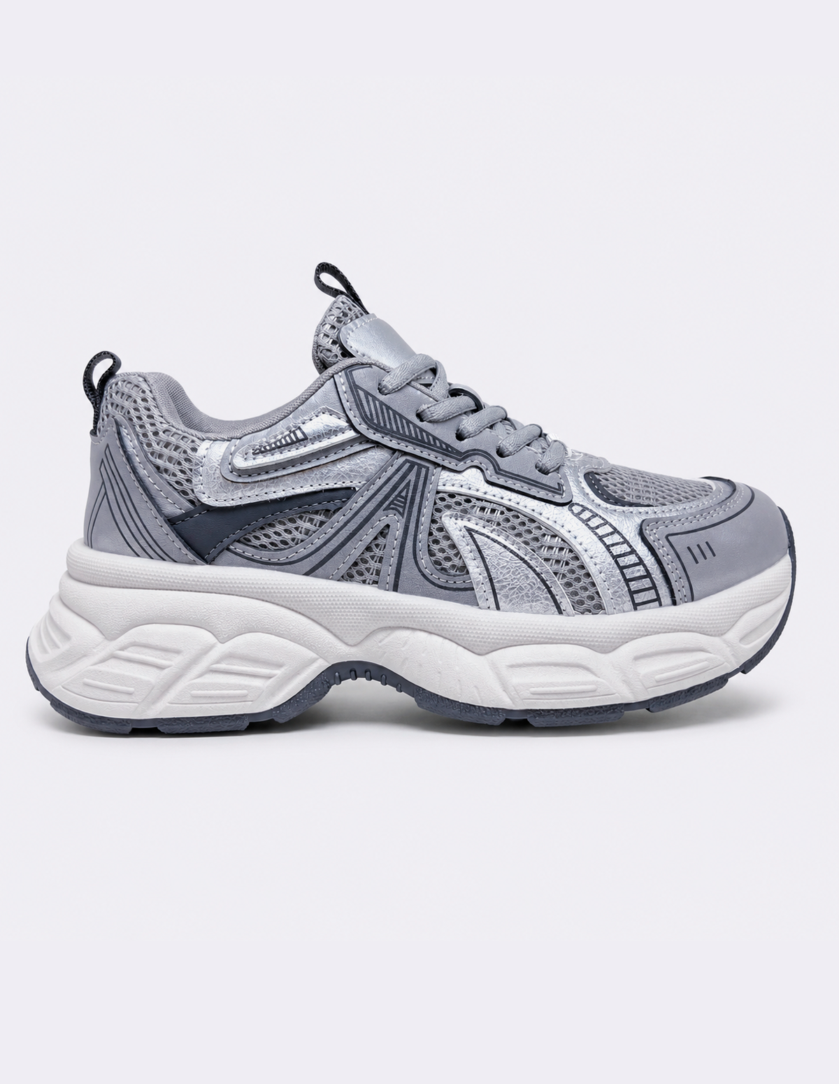 Zapatilla mujer gris y plata Inport AAJ - 2606