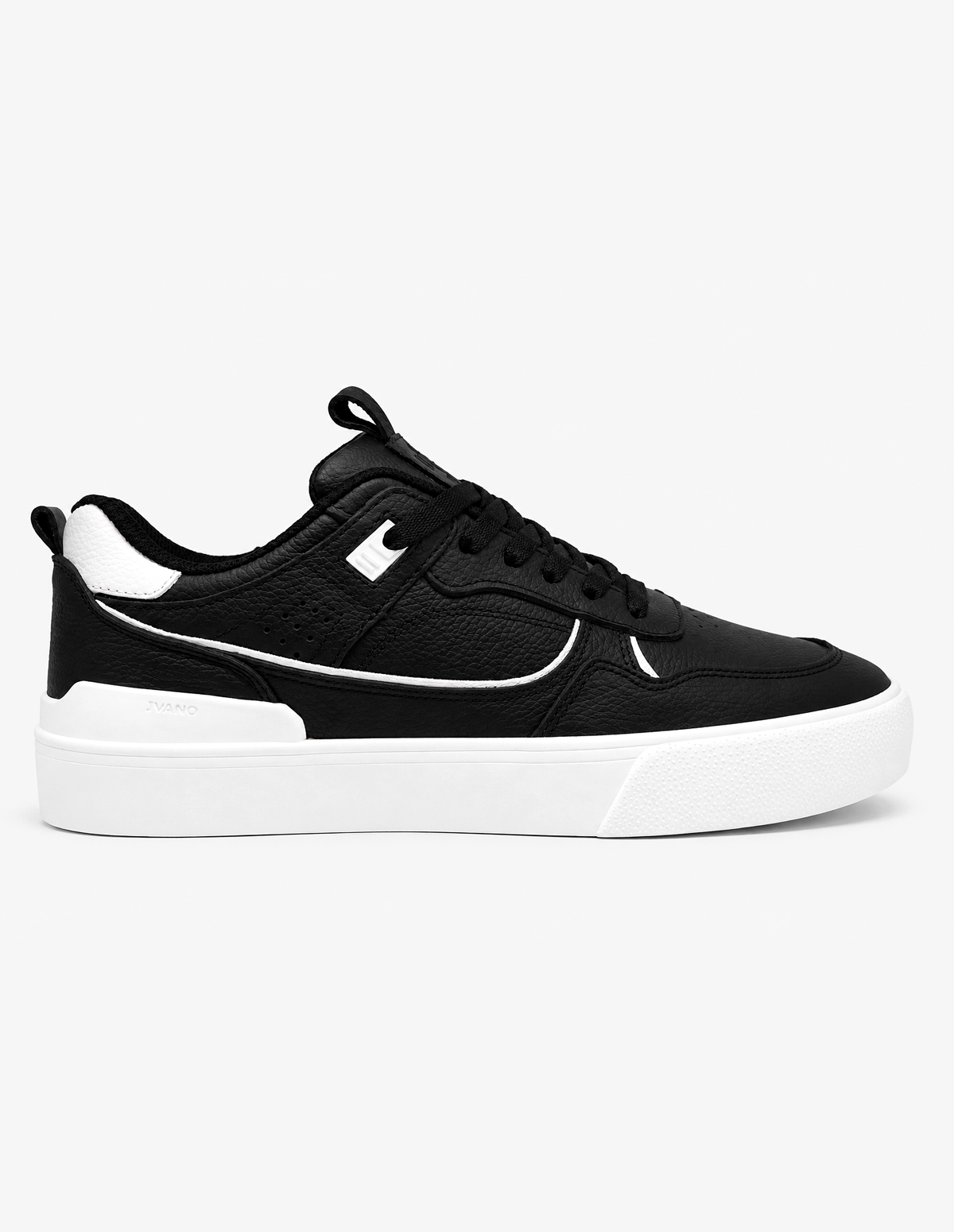 Low Hank - Black | Zapatilla baja de cuero negra para hombre